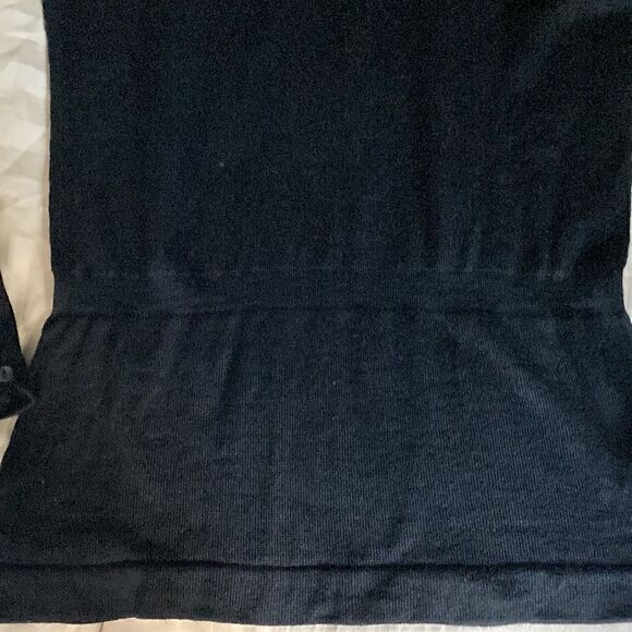 Trend Les Copains Black Wool Turtleneck Sweater with Button Detail. Size 42/6. - Picture 2 of 9